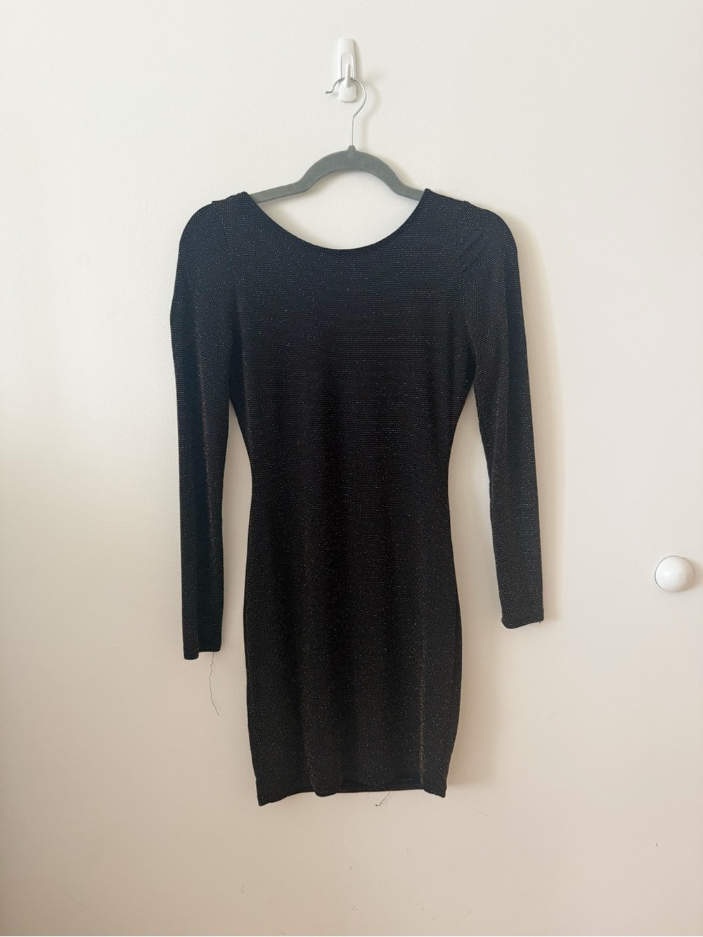 Lulus dark brown with girl sparkle mini dress